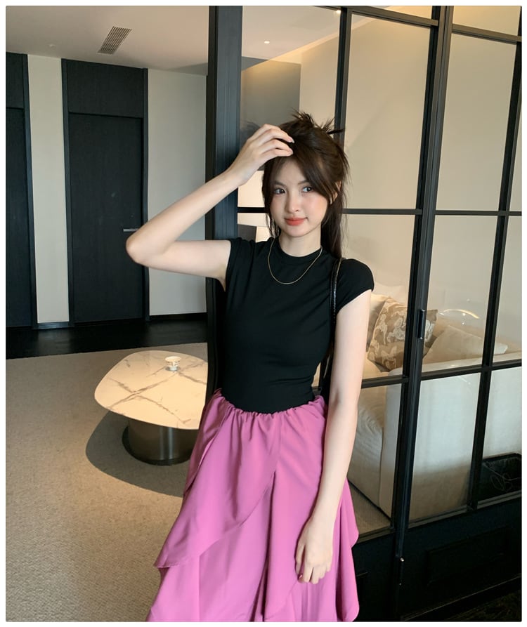 【dress】不規則 イレギュラードッキングワンピース　M23909