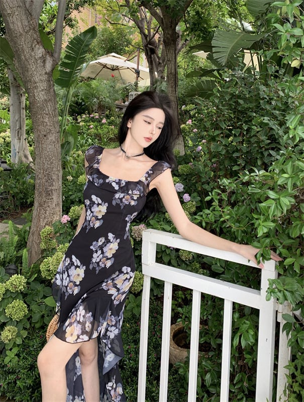 【dress】花柄キャミワンピース　M25306