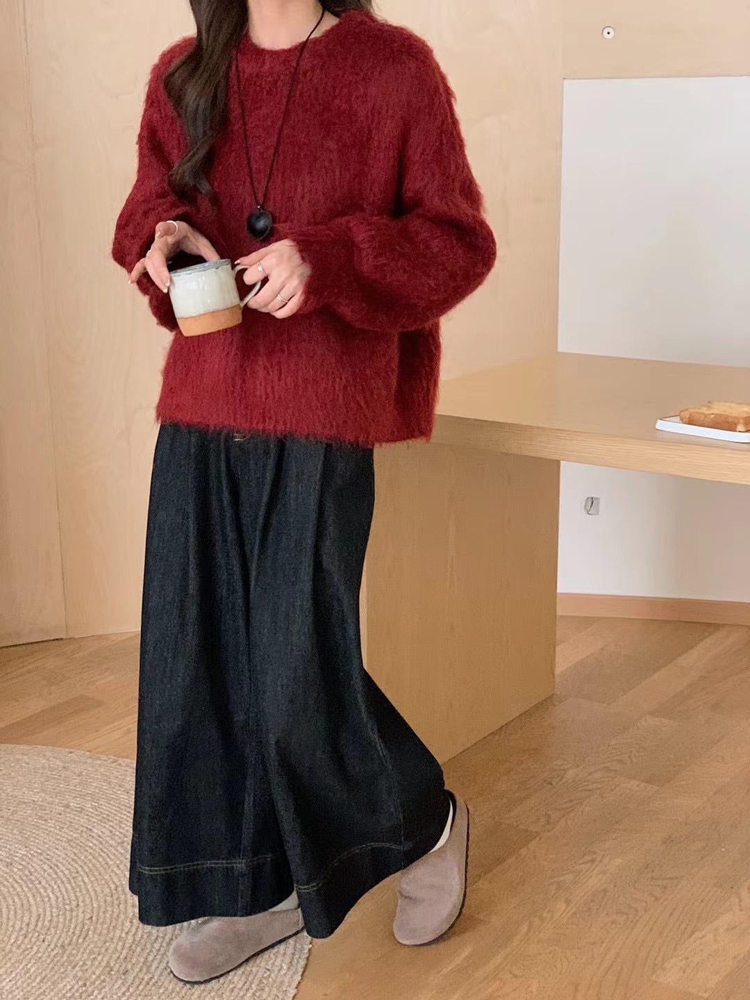 【tops】クルーネックニットセーター　M26128