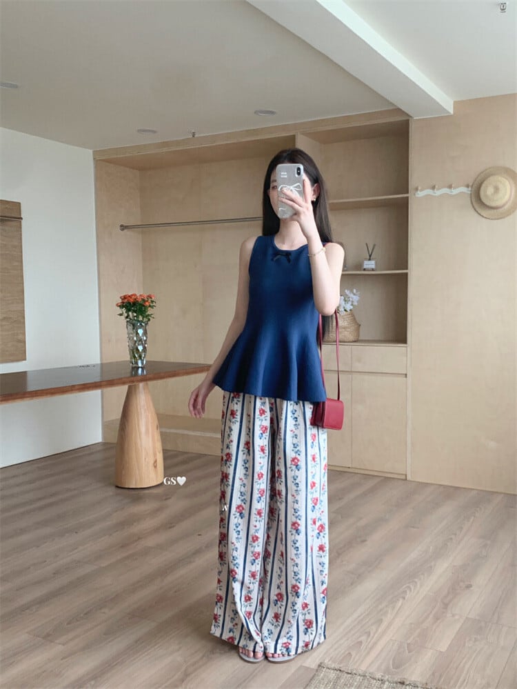 【tops】ノースリーブニットトップス　M30255