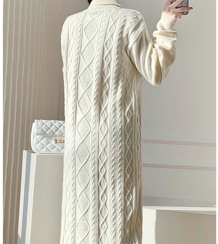 【dress】ファスナーニットワンピース　M19056