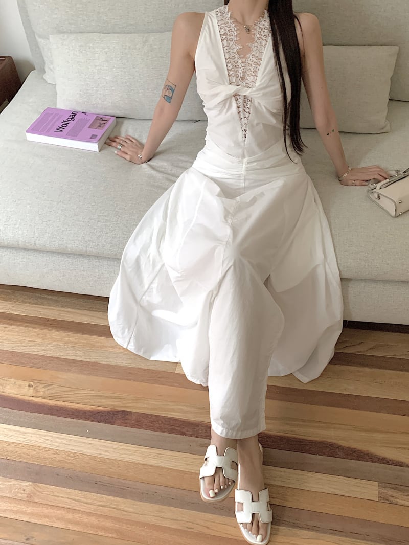 【dress】レースノースリーブワンピース　M24505
