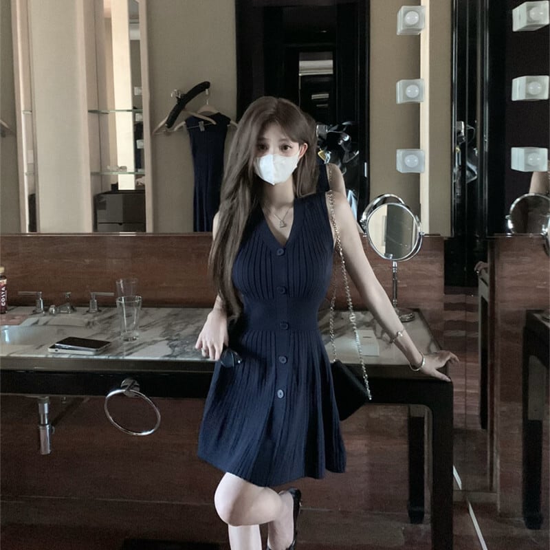 【dress】ノースリーブニットワンピース　M30256