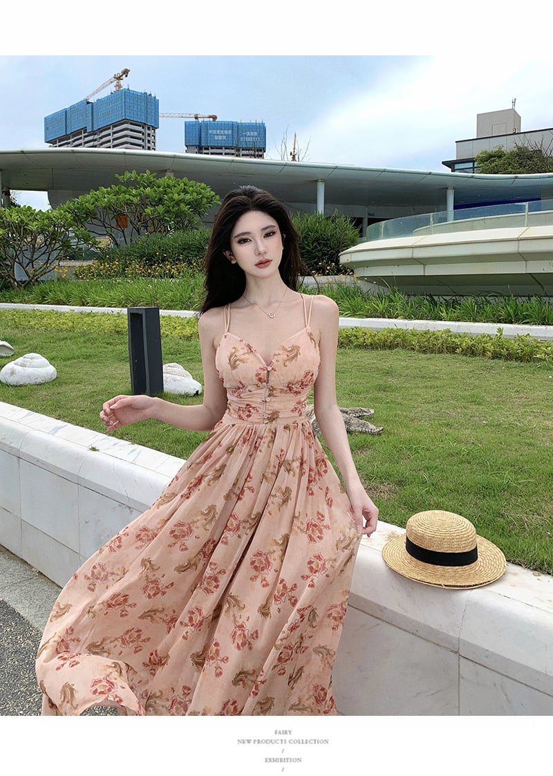 【dress】花柄キャミワンピース　M25006