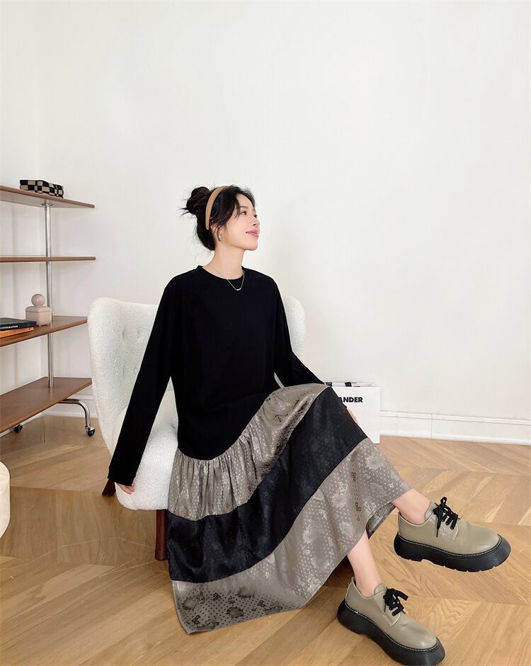 【dress】ドッキングカジュアルワンピース　M28936