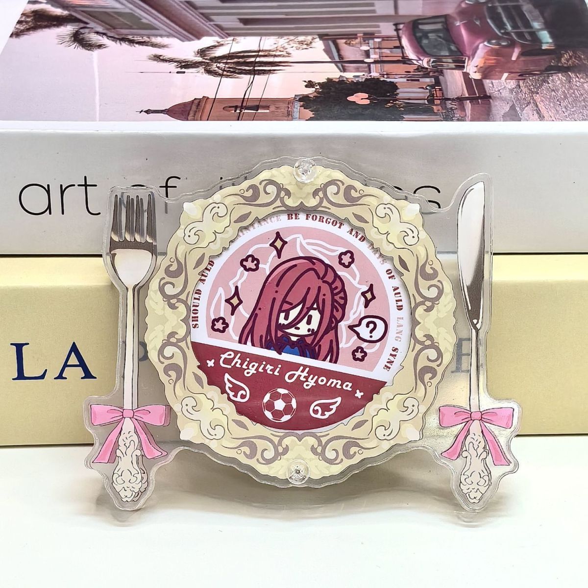 【GOODS】 58mm ディスプレイ ナイフとフォーク 缶バッジホルダー Ｑ2158