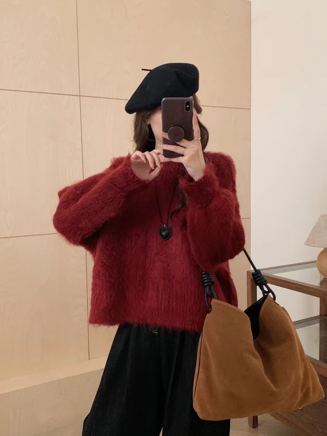 【tops】クルーネックニットセーター　M26128