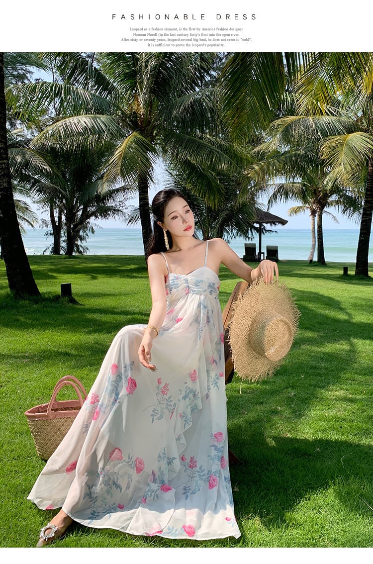 【dress】キャミ花柄ワンピース　M25302