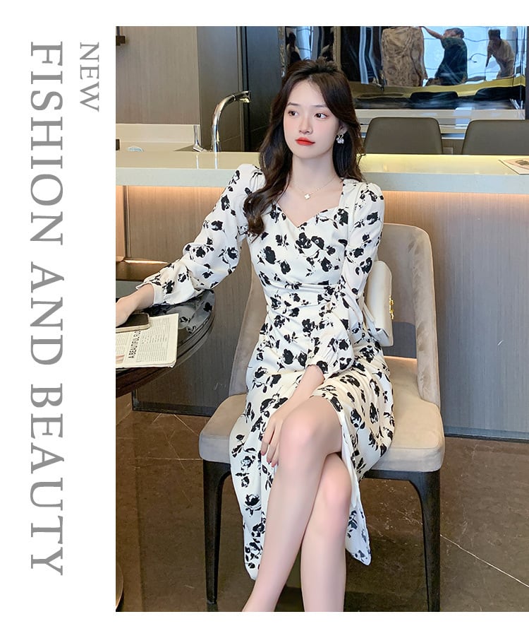【dress】花柄ワンピース　M25374