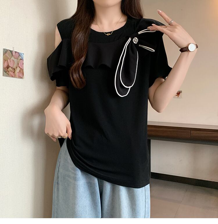 【tops】オフショルダー半袖TシャツG21044
