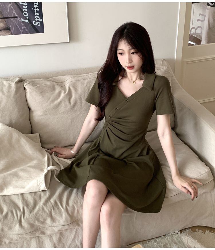 【dress】POLOネックワンピース G20433