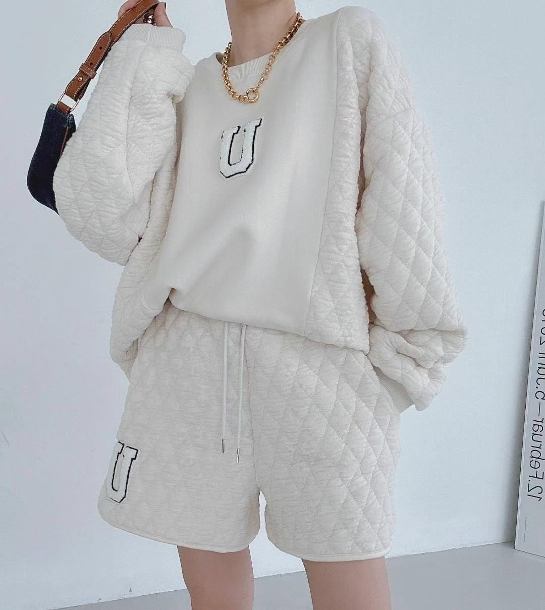 【set】プルオーバー×ショートパンツセット　M26193