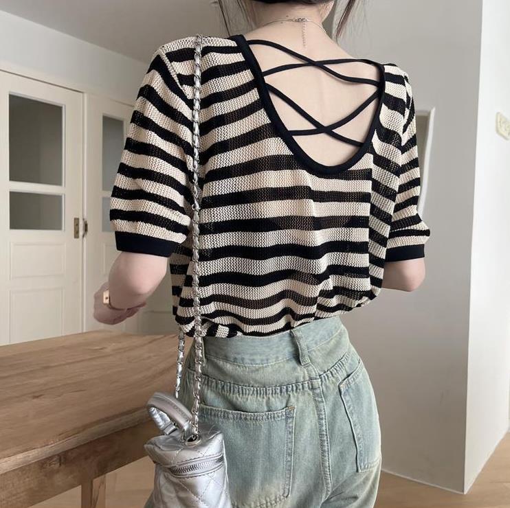 【tops】3色ラウンドネック半袖ＴシャツF7534