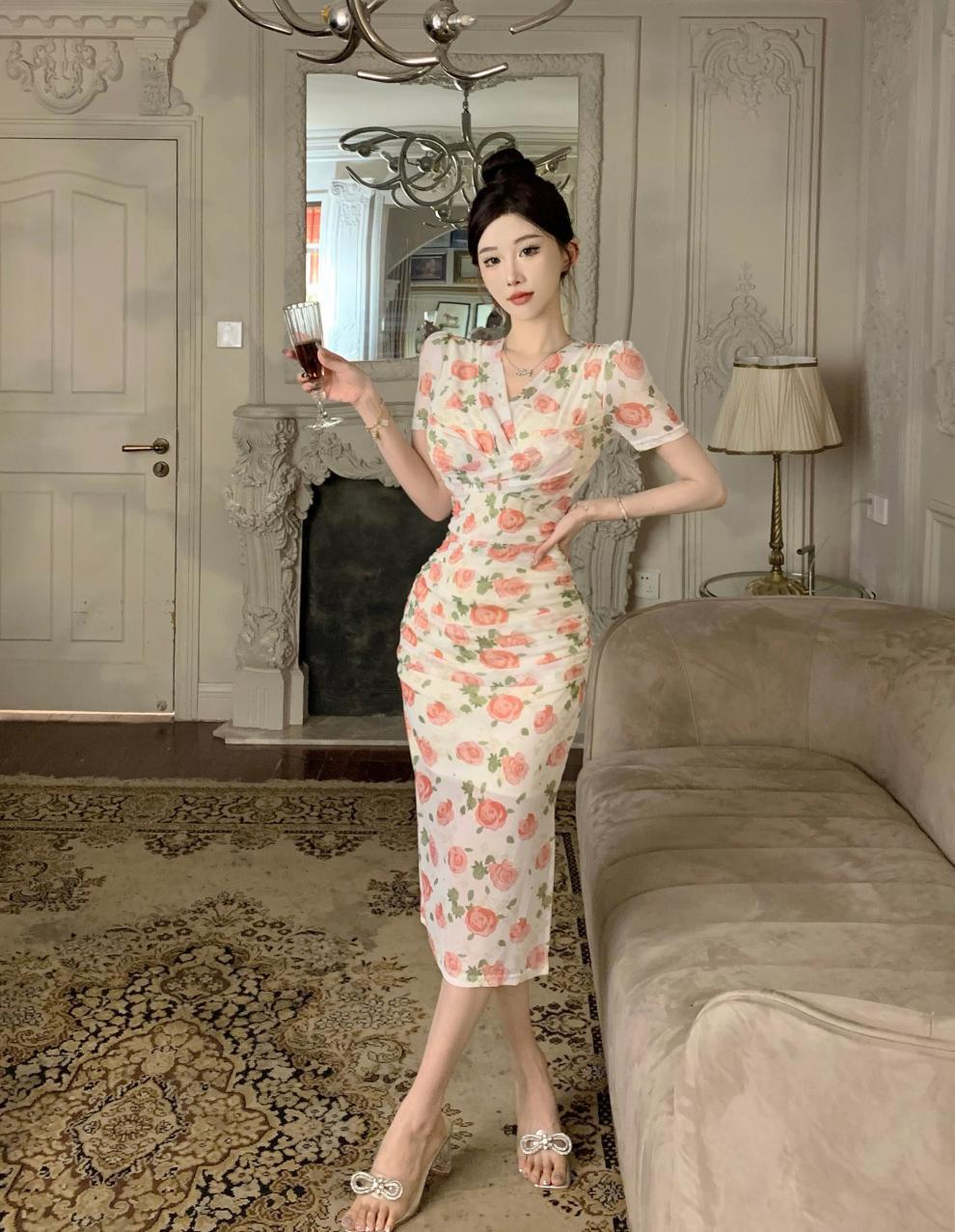 【dress】プリントワンピース　M25236