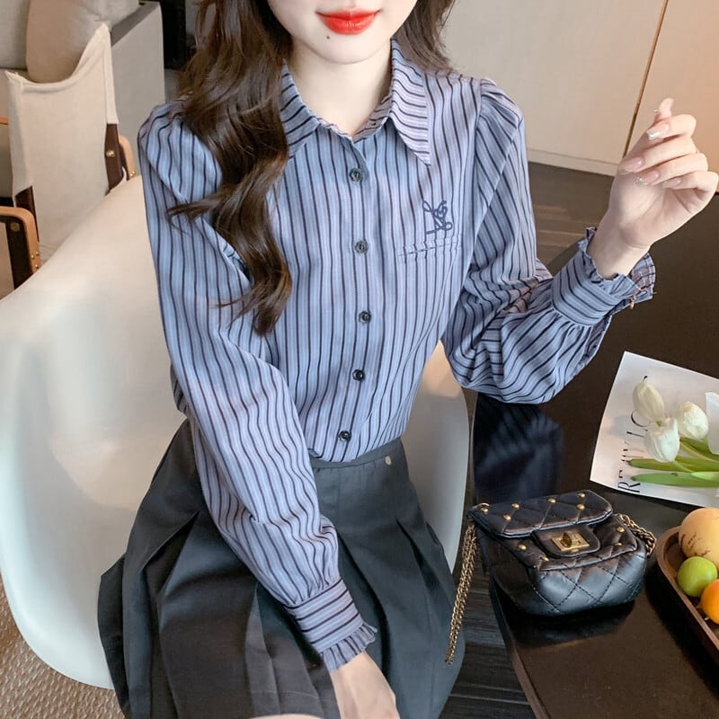 【tops】POLOネックシャツトップス　M25340