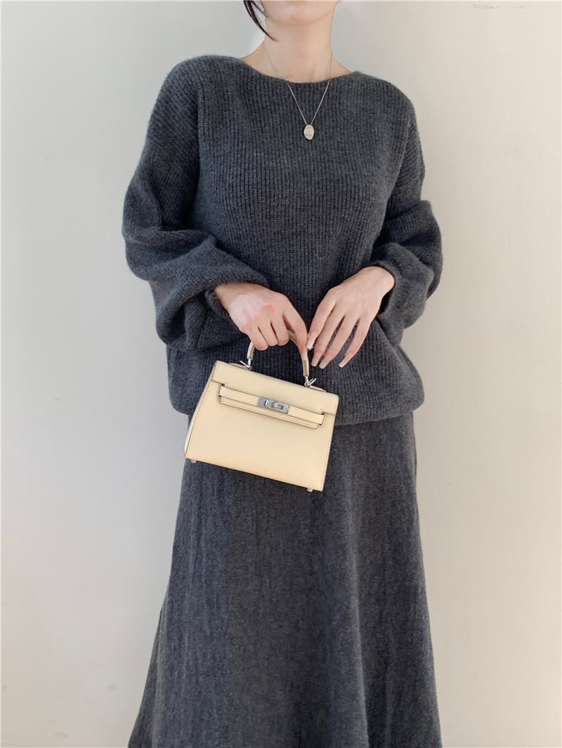 【set】ニットセーター×スカートセット　M26379