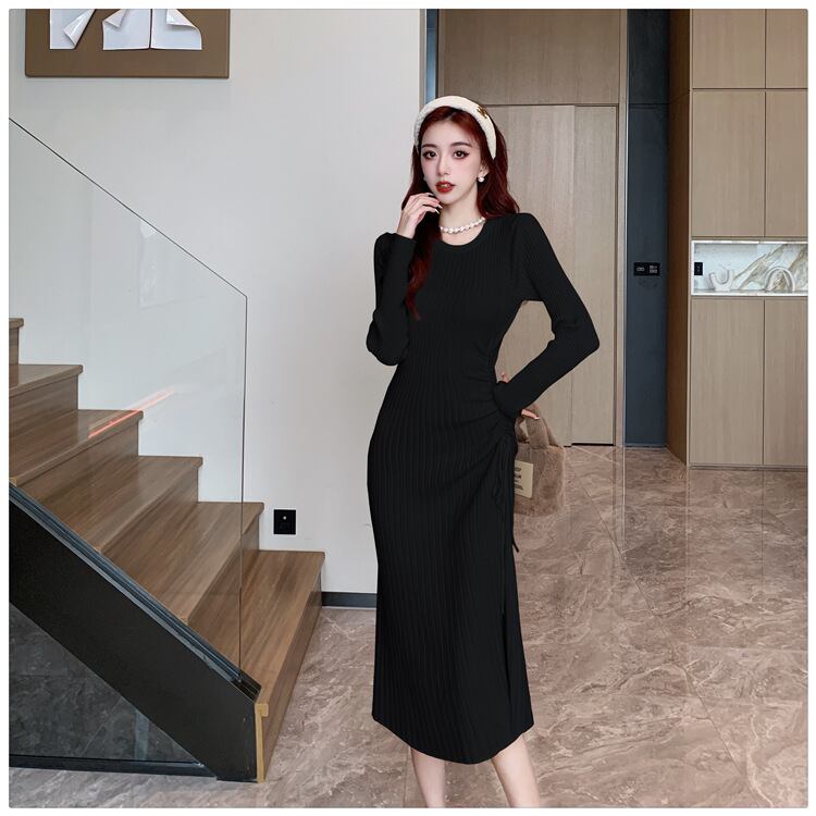 【dress】巾着ニットワンピース　M28217