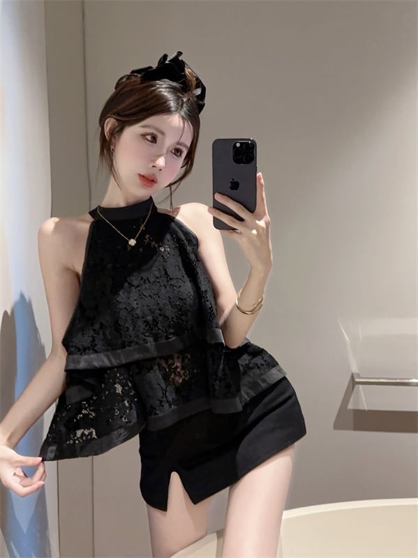 【tops】ノースリーブレーストップス　M24637