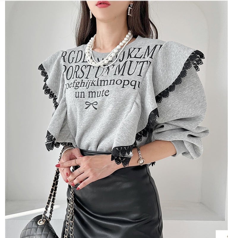 【tops】フリルプルオーバー　M27391