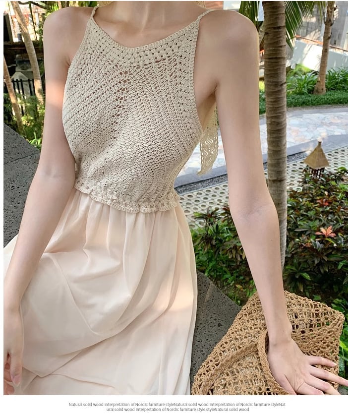 【dress】ニット切り替えワンピース　M24762
