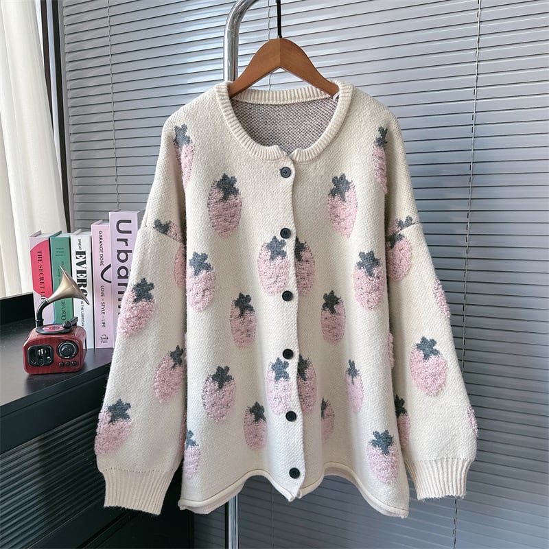【outer】ジャカードニットカーデ　M27782