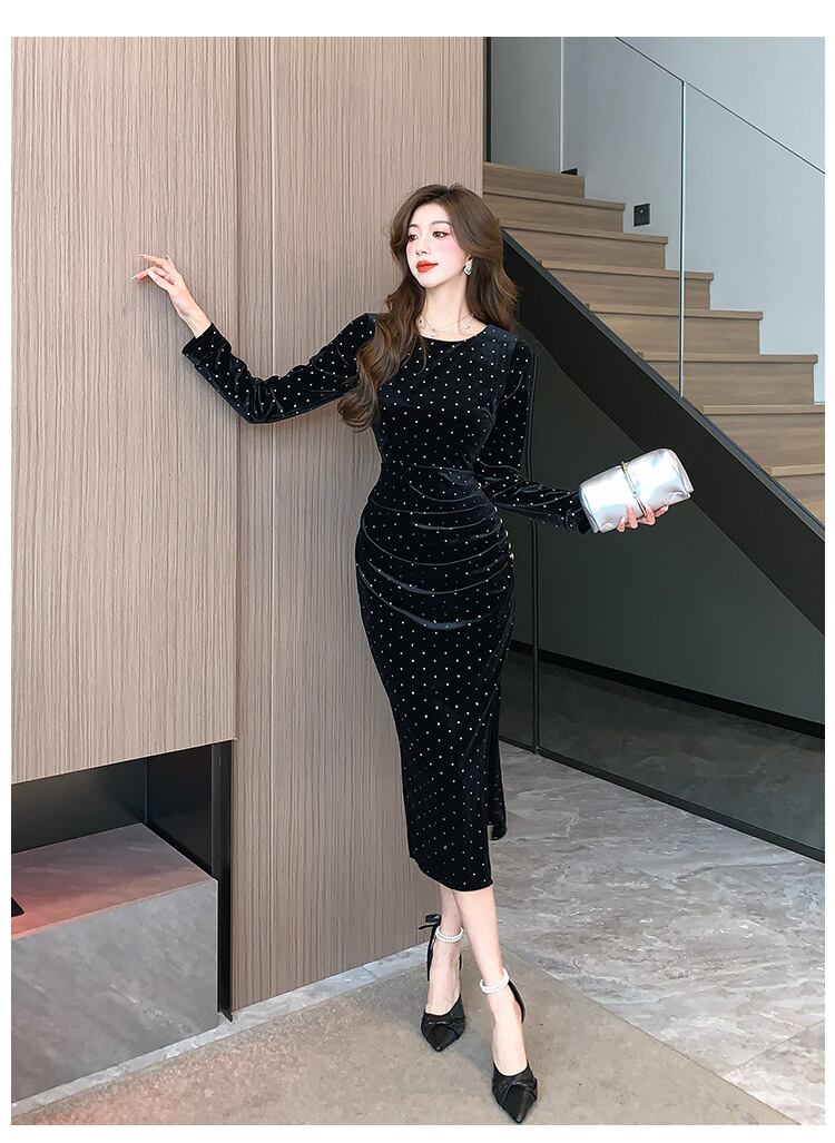 【dress】スリットワンピース　M18723