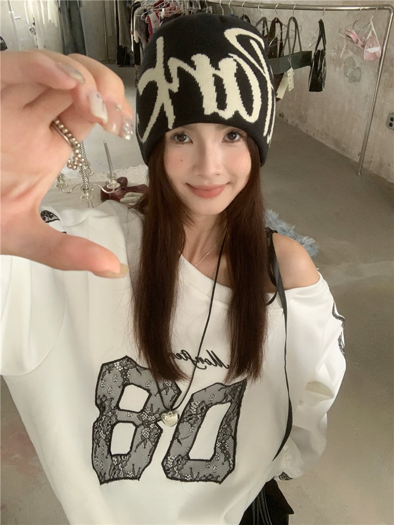 【tops】オフショルダープルオーバー　M26038