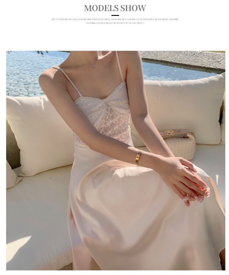 【dress】レース切り替えキャミワンピース G21265