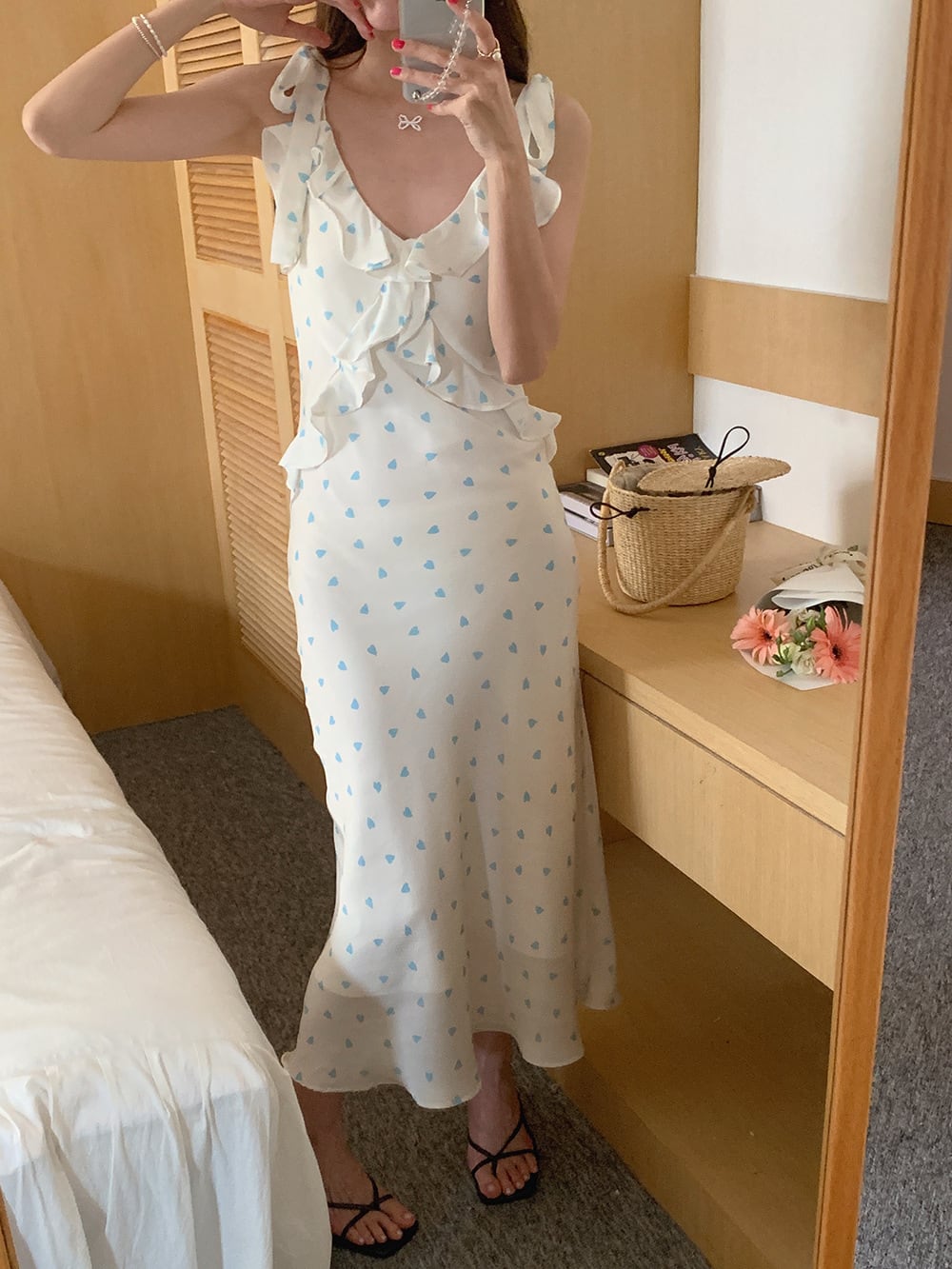【dress】ハート柄キャミワンピース G20430