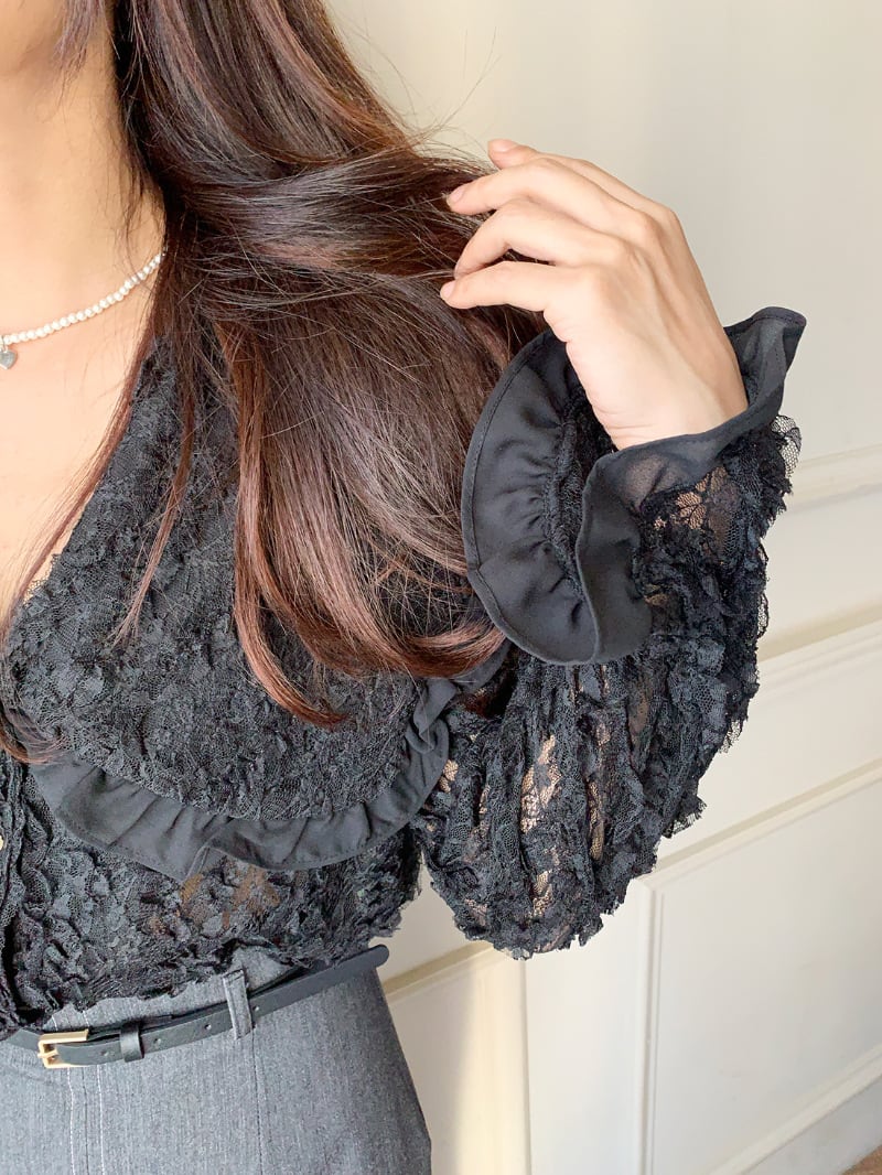 【tops】レースブラウス　M29580