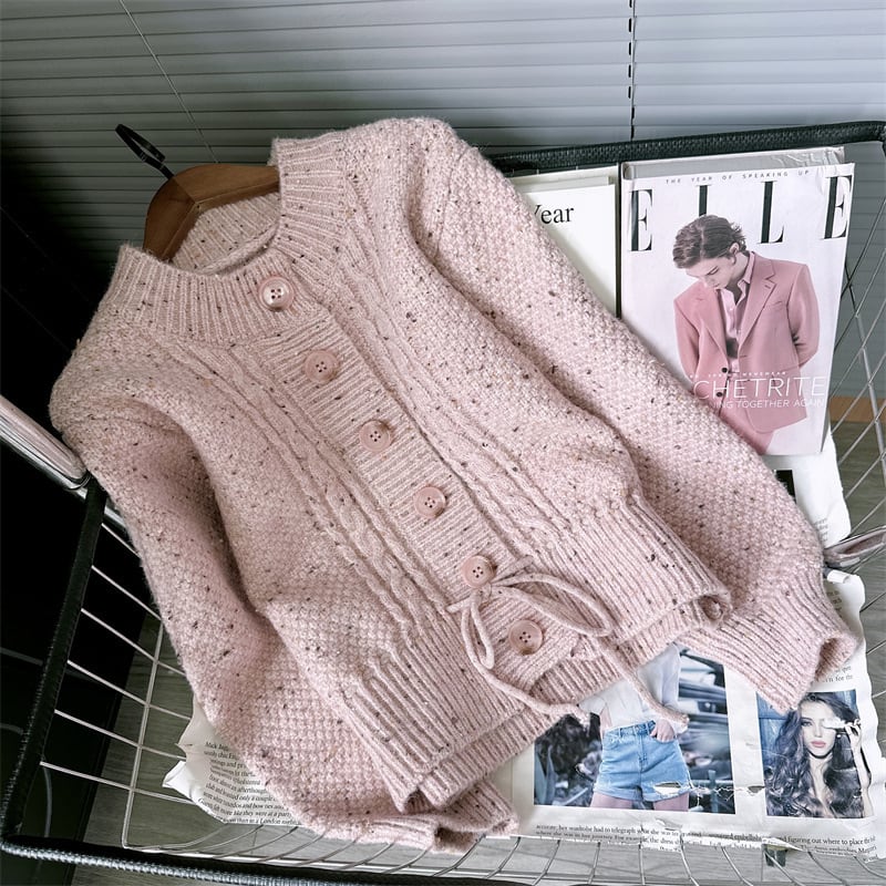 【outer】クルーネックニットカーデ　M26396