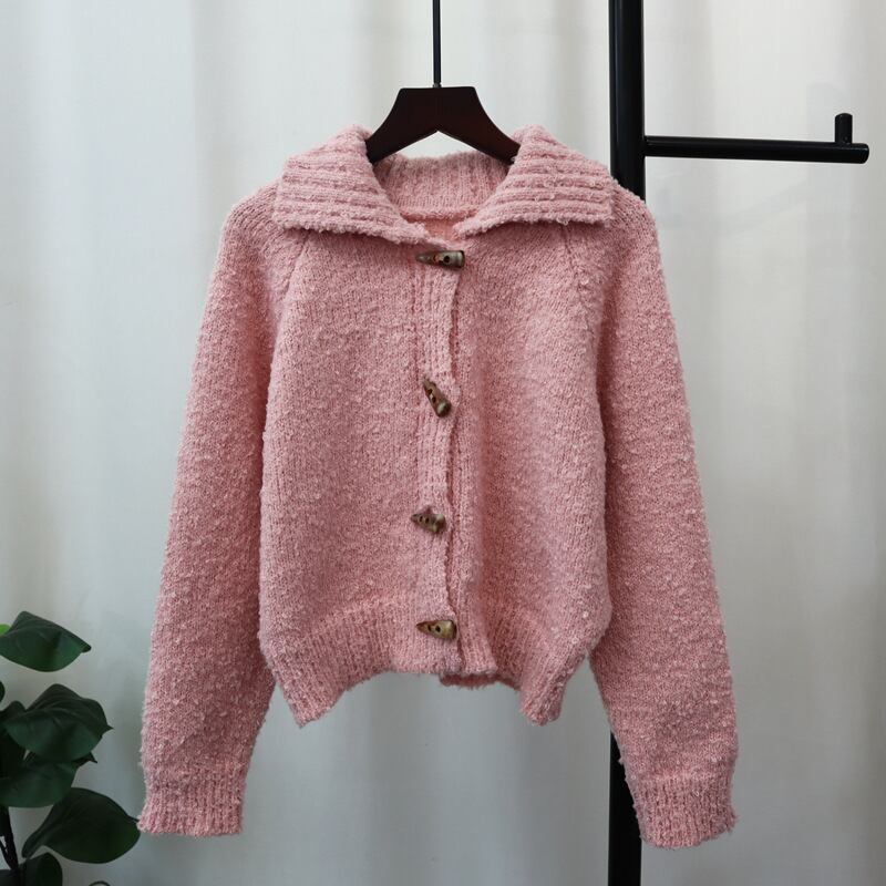 【outer】折り襟ニットカーデ　M29060