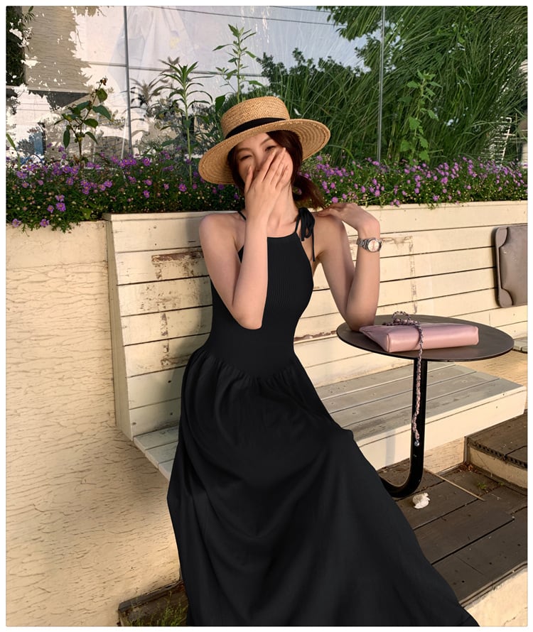 【dress】ホルターネックニットワンピース　M24580