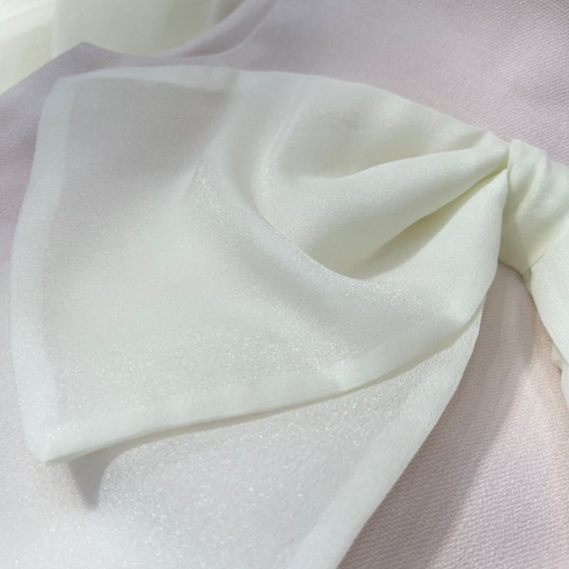 【tops】ラウンドネックリボン付きタンクトップF7082