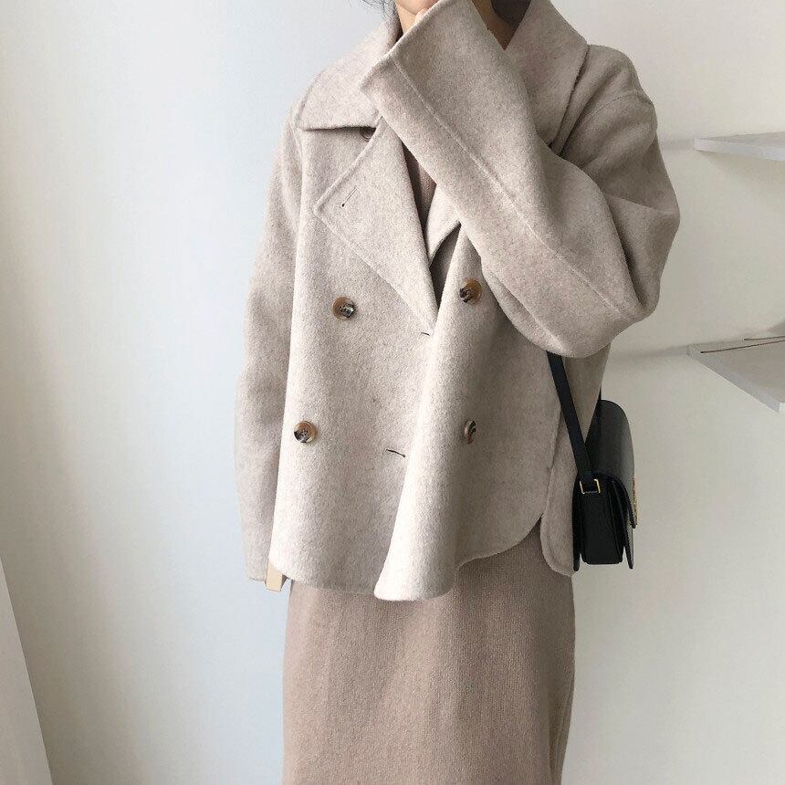 【outer】ダブルボタンコート　M18907