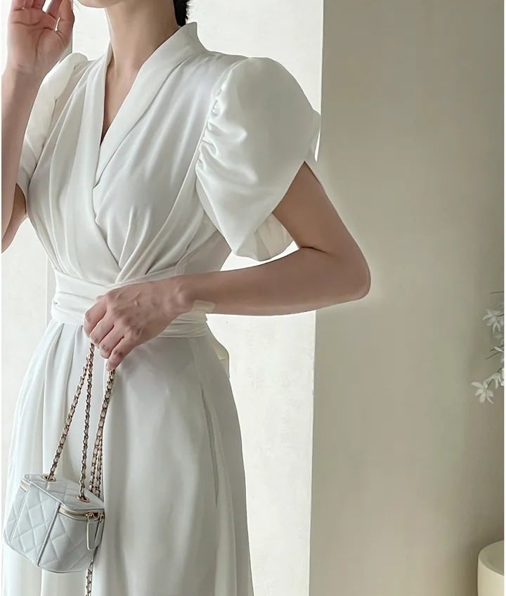 【dress】Vネックデートワンピース　M24904