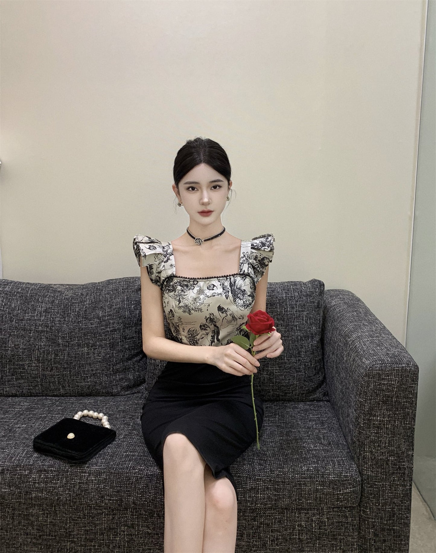 【dress】切り替えデートワンピース　M22208
