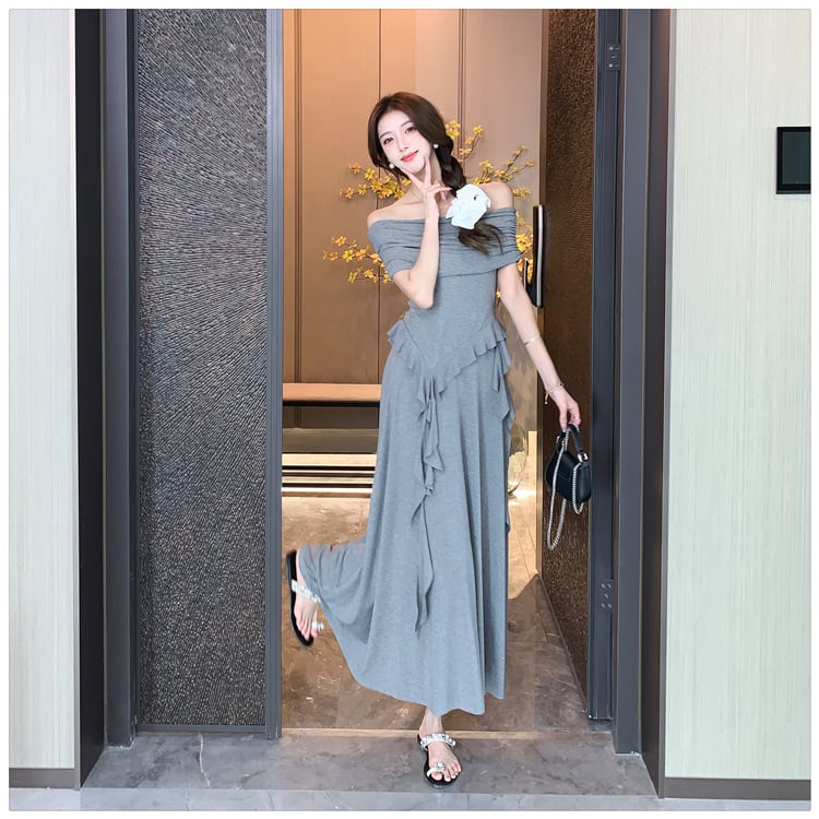 【set】不規則 イレギュラーTシャツ×スカートセット　M24767