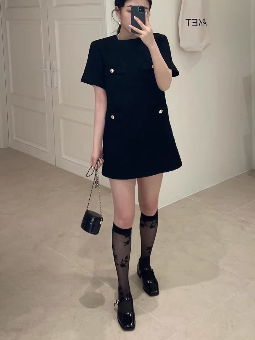 【dress】半袖ゆったりワンピースF7471