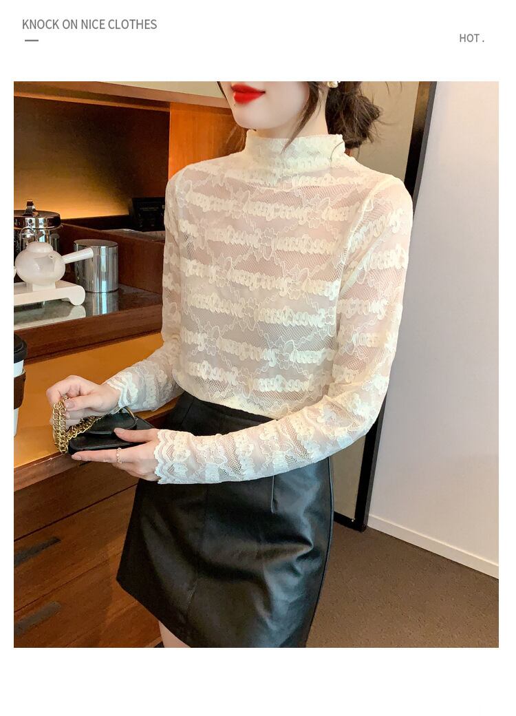 【tops】レースシャツトップス　M18857