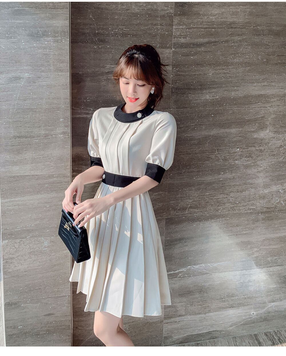 【dress】高級感気質満点質感のいいOL通勤レディースワンピース