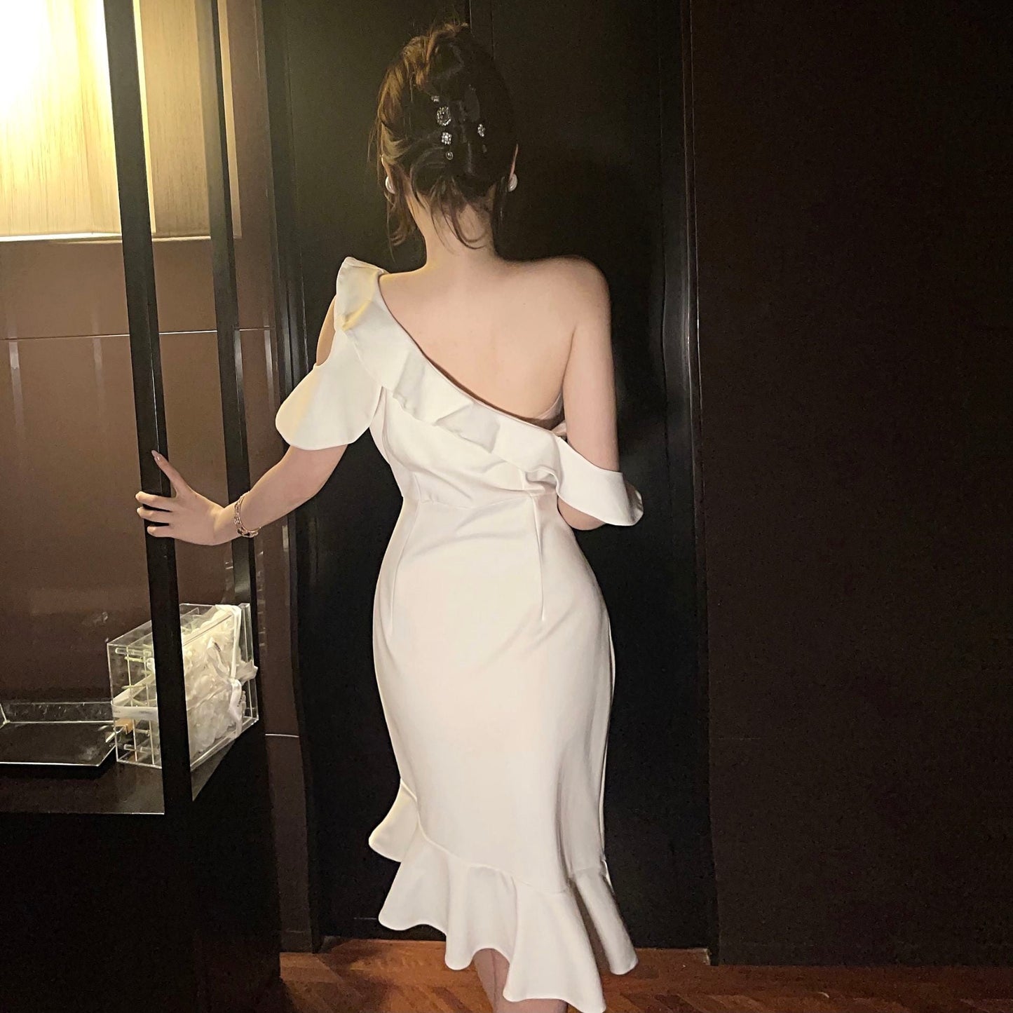 【dress】フリルオフショルダーワンピース G21065