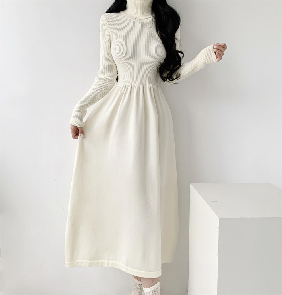 【dress】ハイネックニットワンピース　M28030