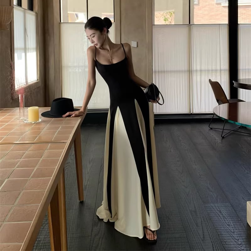 【dress】ロングキャミワンピース Q8394