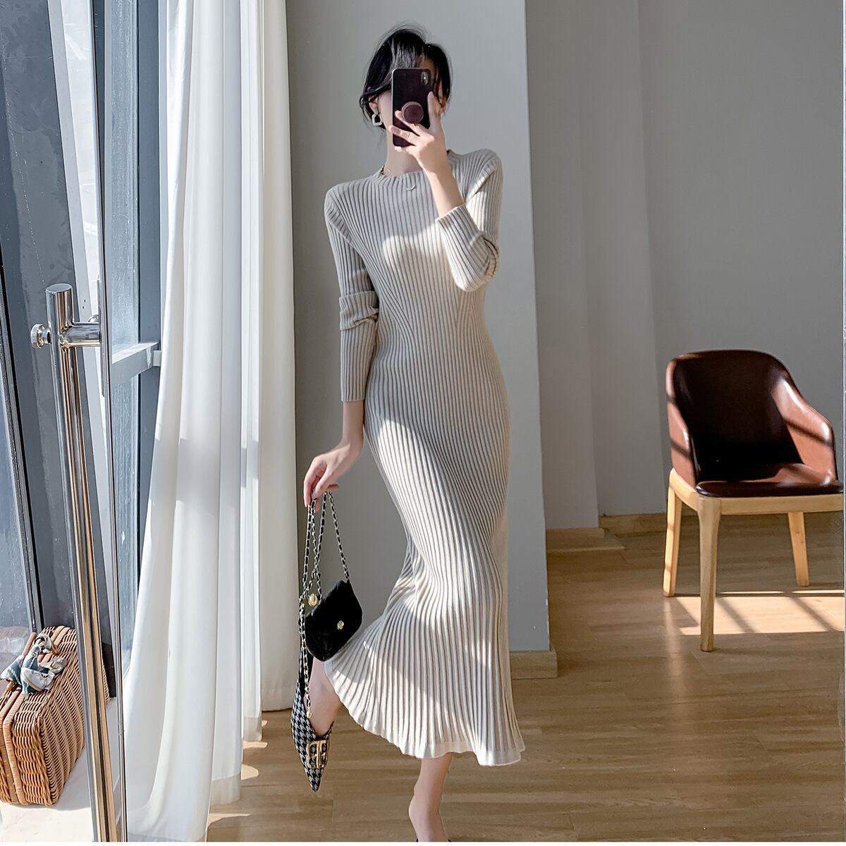 【dress】ニットワンピース　M18482