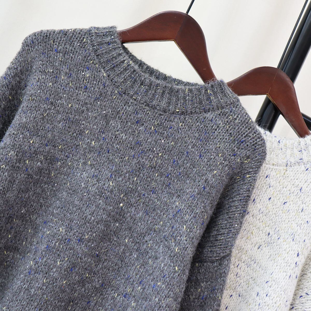 【tops】クルーネックニットセーター　M18874
