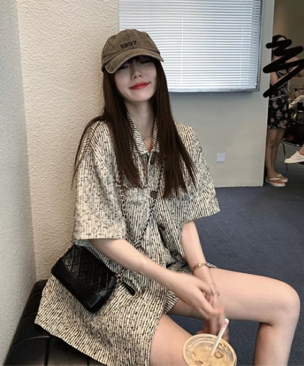 【set】トップス+ショートパンツ夏２点セットG19986