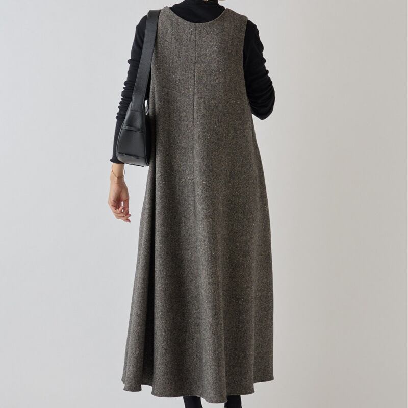 【dress】Vネックベストワンピース　M28039