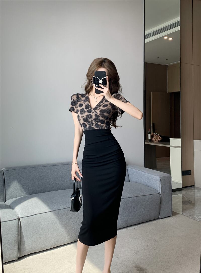 【dress】カラーマッチングワンピース G20174