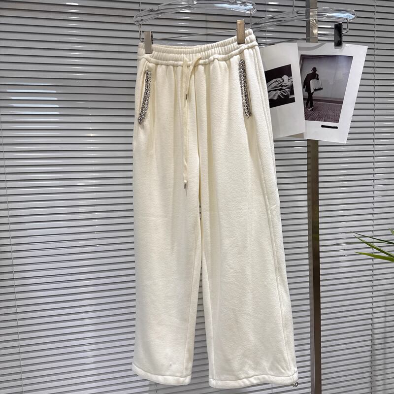 【set】中綿ジップアップパーカー×裏起毛ワイドパンツセット Q7456